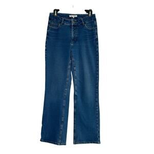 Travelsmith blue stretch wider straight legs jeans size 6